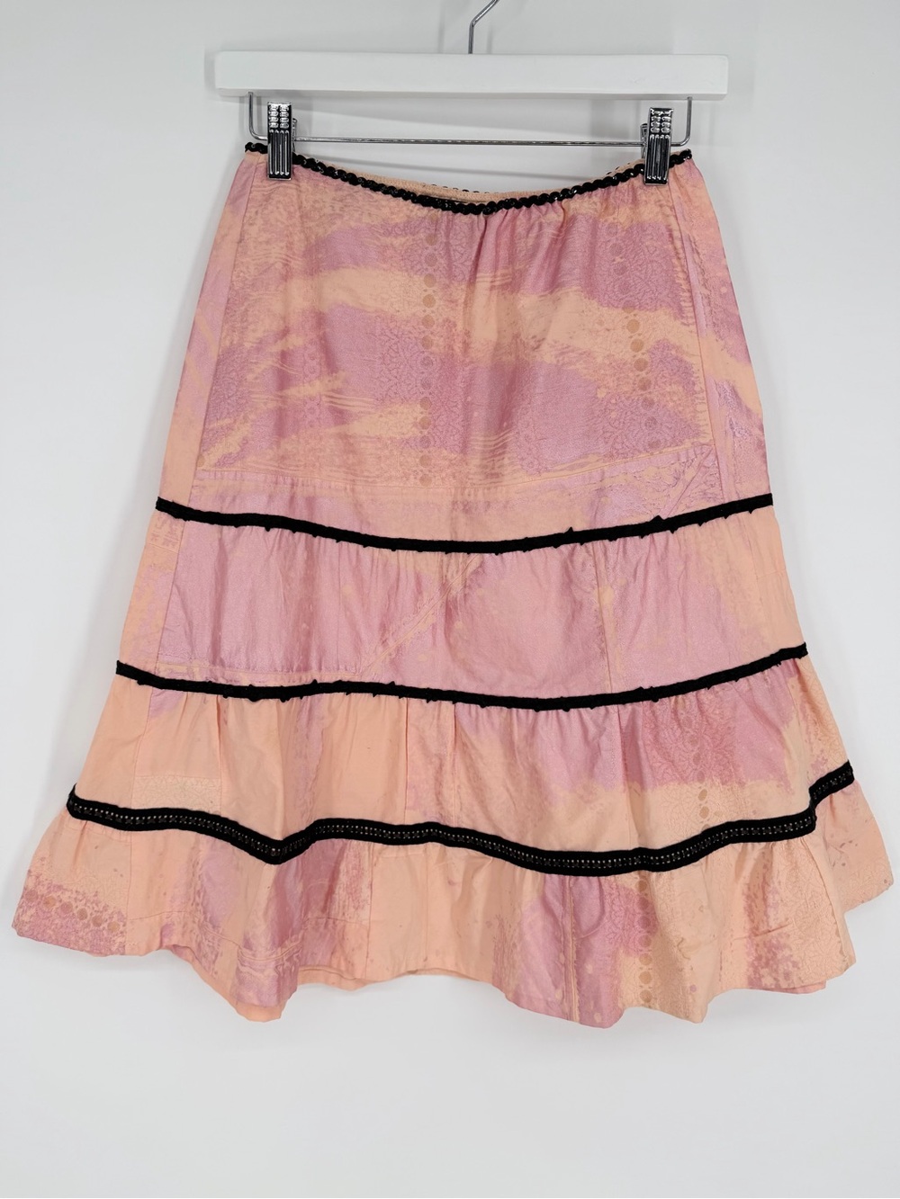 Vintage 90s Custo Barcelona Metallic Pink Skirt